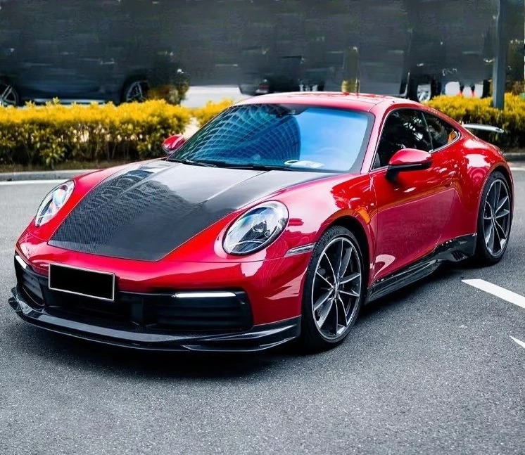 OEM Style Carbon Fiber Engine Cover Hood Front Bonnet Tuning Body Parts for 911 992 Carrera Includes New Dry Screws